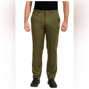 HUGO Men's Modern Fit Tom 232X Olive Wool Blend Dress Pants 34Wx32L